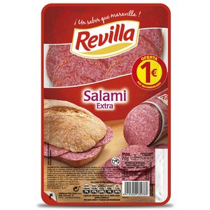 REVILLA salami extra en lonchas sobre 70 gr