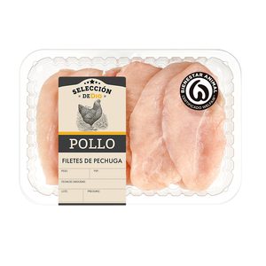 SELECCIÓN DE DIA pechugas de pollo fileteadas bandeja (peso aprox. 600 gr)