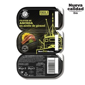 DIA MARI MARINERA anchoas en aceite de girasol pack 3 uds 87 gr