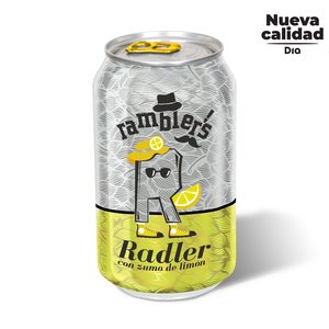 DIA RAMBLERS cerveza radler con zumo de limón lata 33 cl