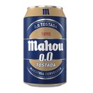 MAHOU cerveza tostada 0,0% alcohol lata 33 cl 