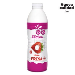 DIA LACTEA yogur líquido sabor fresa 0.0 % M.G. botella 1 lt