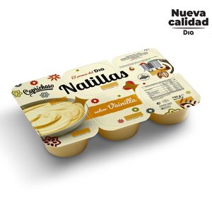 DIA CAPRICHOSO natillas sabor vainilla pack 6 unidades 125 gr