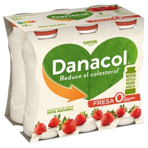 DANONE DANACOL yogur líquido fresa pack 6 unidades 100 g