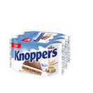 KNOPPERS barquillos rellenos de crema con leche y cacao pack 3 uds 75 gr