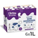 DIA LACTEA leche semidesnatada sin lactosa envase 1 lt PACK 6