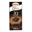 VALOR chocolate negro 70% cacao s/azucar tableta 125 gr