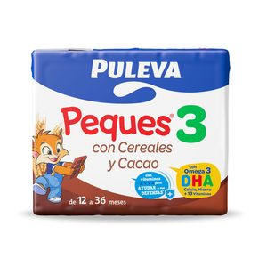 PULEVA Peques3 cereal cacao pack 3 unidades 200 ml