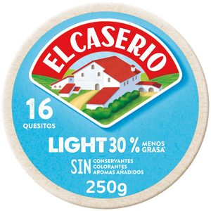 EL CASERIO queso light fundido 16 porciones caja 250 gr