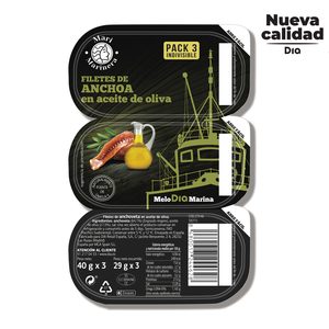 DIA MARI MARINERA anchoas en aceite de oliva pack 3 uds 87 gr