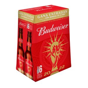 BUDWEISER cerveza pack 6 botellas 25 cl